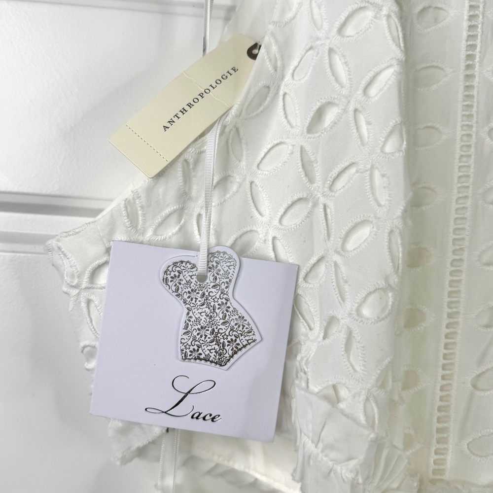 LACE THE LABEL Anthropologie NEW Eyelet Cutout Halter Dress NEW Size M White - Picture 14 of 16
